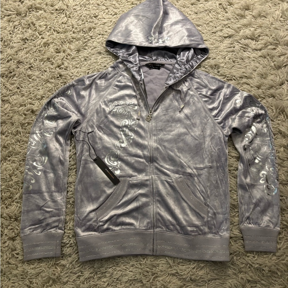 BCBGMaxAzria Silver Fabric with Black Label Size L - Picture 5 of 16